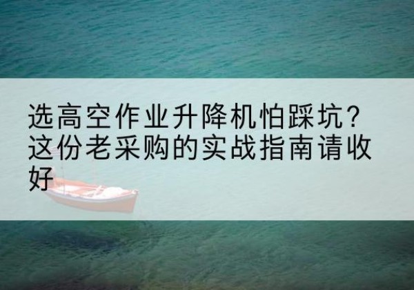 汉川高空作业升降机厂家推荐-选高空作业升降机怕踩坑？这份老采购的实战指南请收好