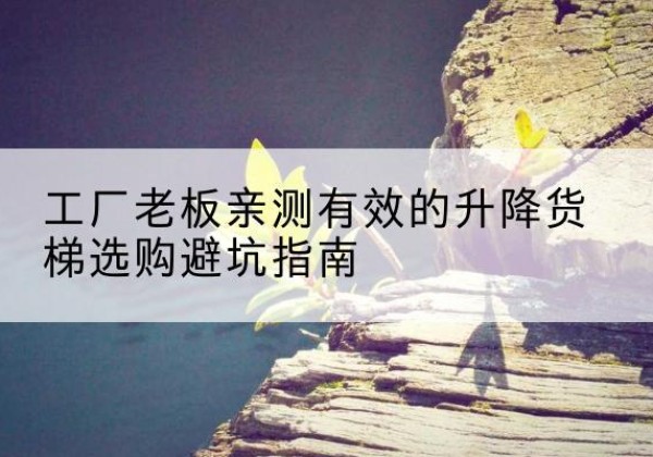 汉川升降货梯怎么选-工厂老板亲测有效的升降货梯选购避坑指南